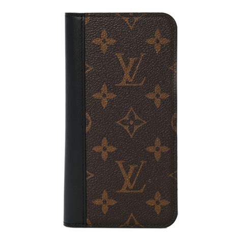 Louis Vuitton Monogram iPhone 11 Folio Case Black .